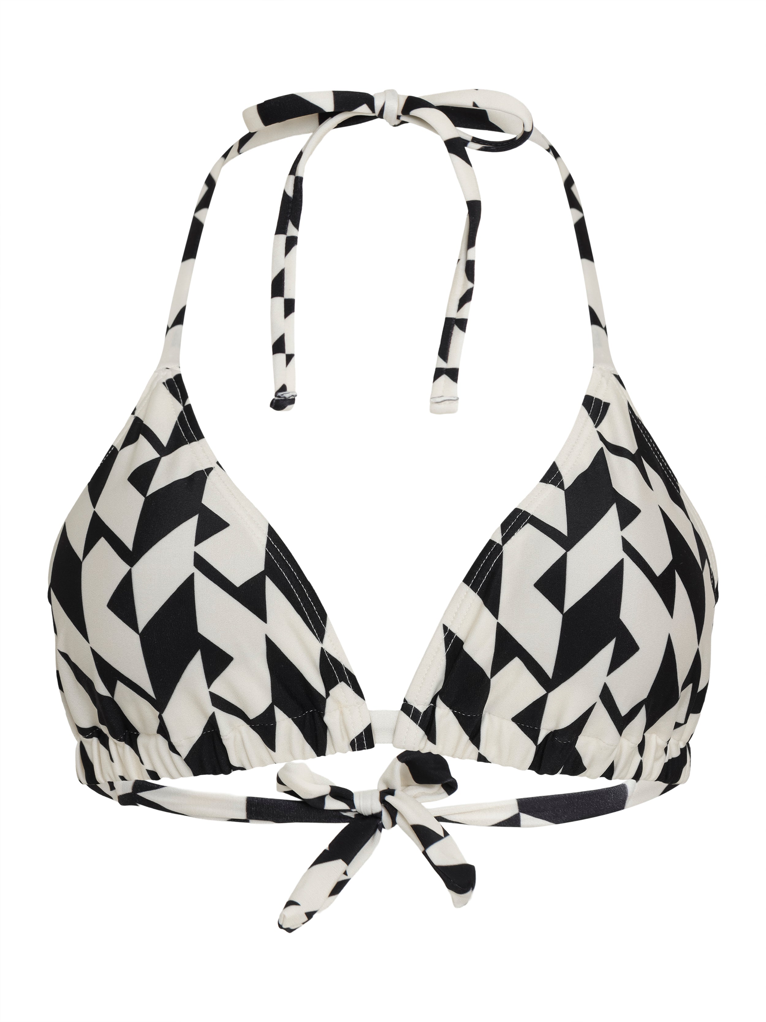 Iasmim Geometric-Print Tie Triangle Bikini Top