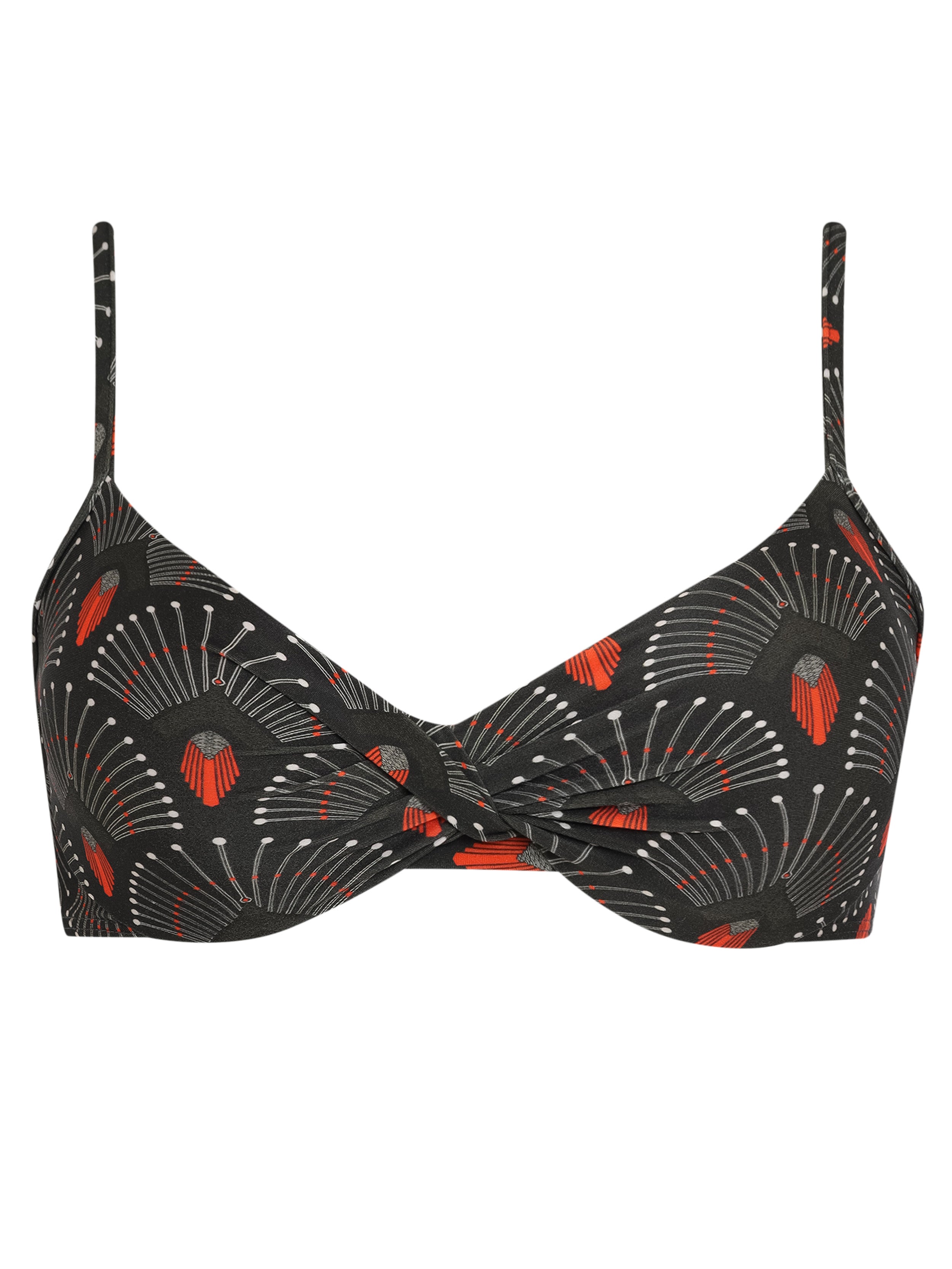 Cassis -Print Twisted Detail Bikini Top
