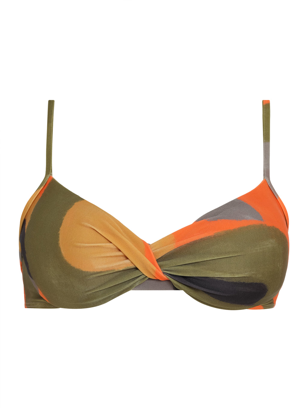 Cassis Abstracte-Print Twisted Detail Bikini Top
