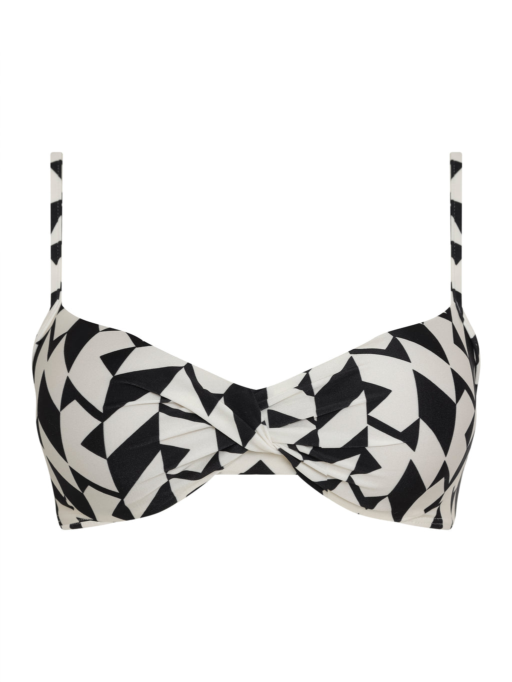 Cassis Geometric-Print Twisted Detail Bikini Top
