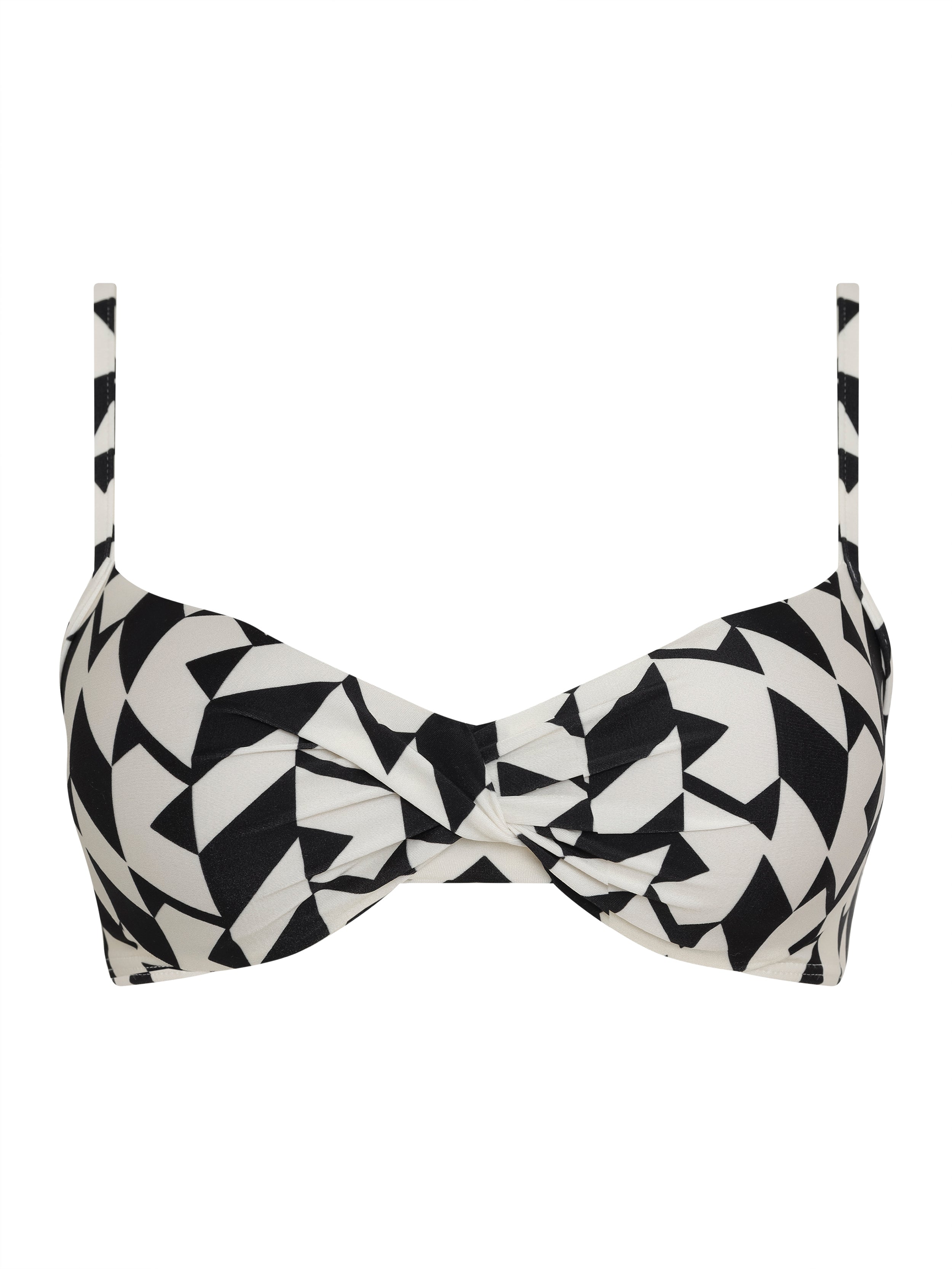 Cassis Geometric-Print Twisted Detail Bikini Top