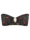 Mika Geometric-Print Strapless Bikini Top Cocar