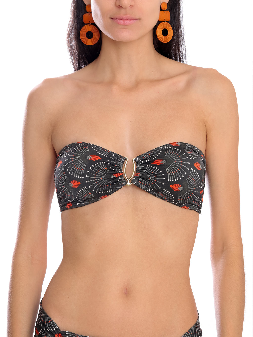 Mika -Print Strapless Bikini Top