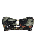 Mika Floral-Print Strapless Bikini Top Orvalho