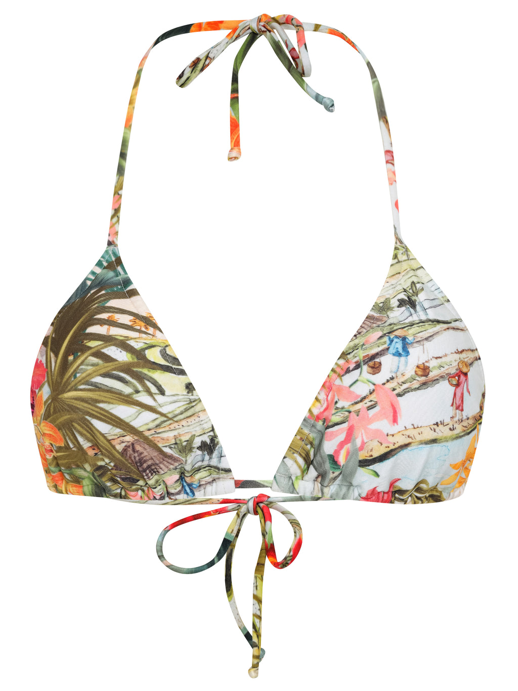 Hanna -Print Triangle Bikini Top
