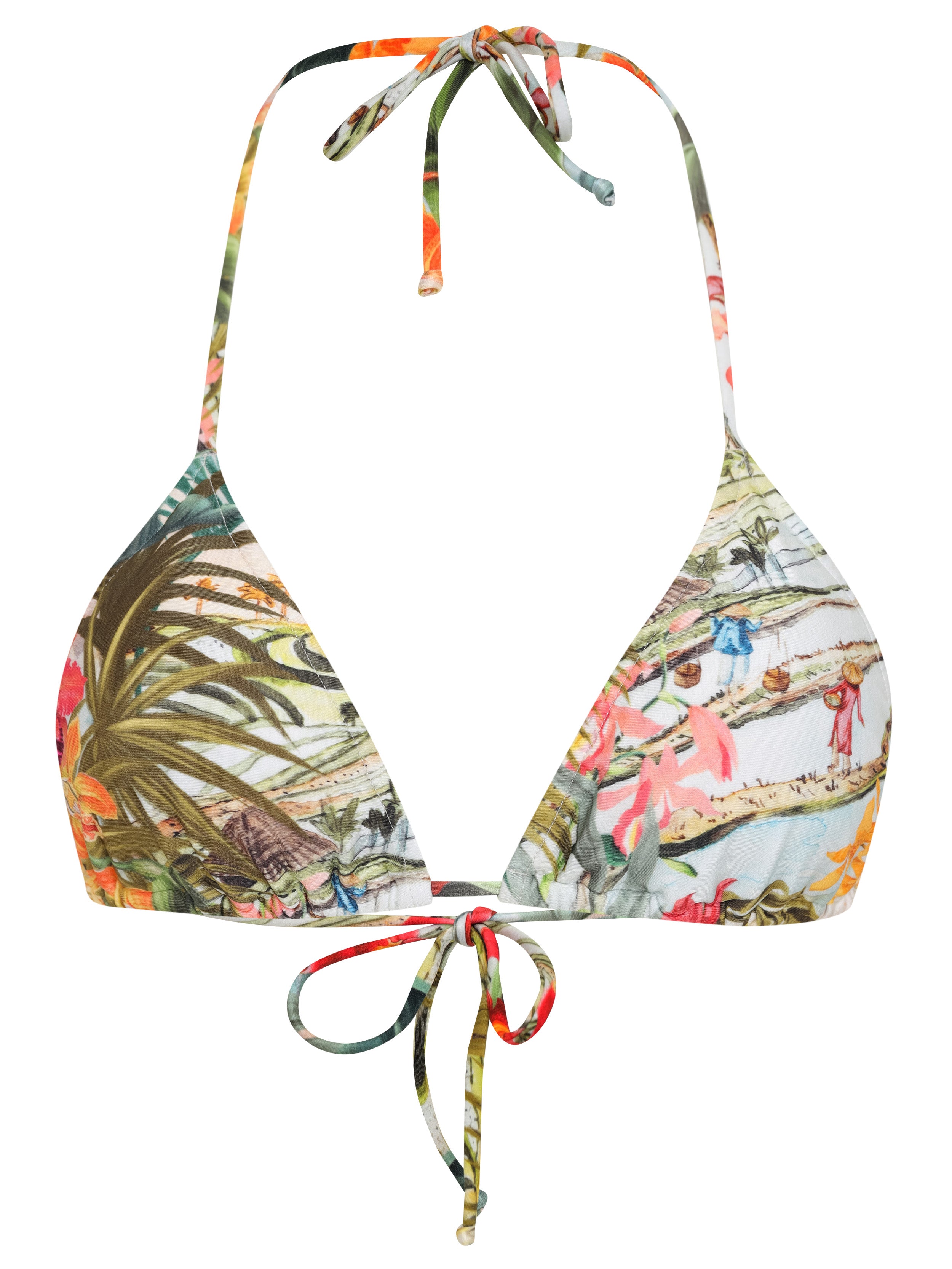 Hanna -Print Triangle Bikini Top