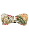 Mika Foliage-Print Strapless Bikini  Top Laos