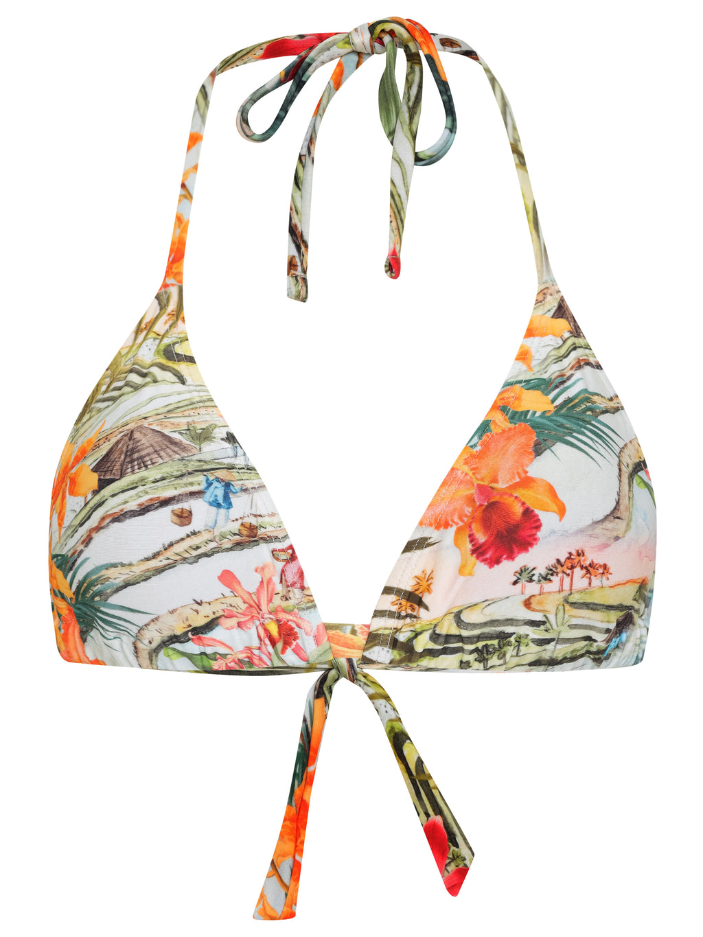 Iasmim -Print Triangle Bikini Top