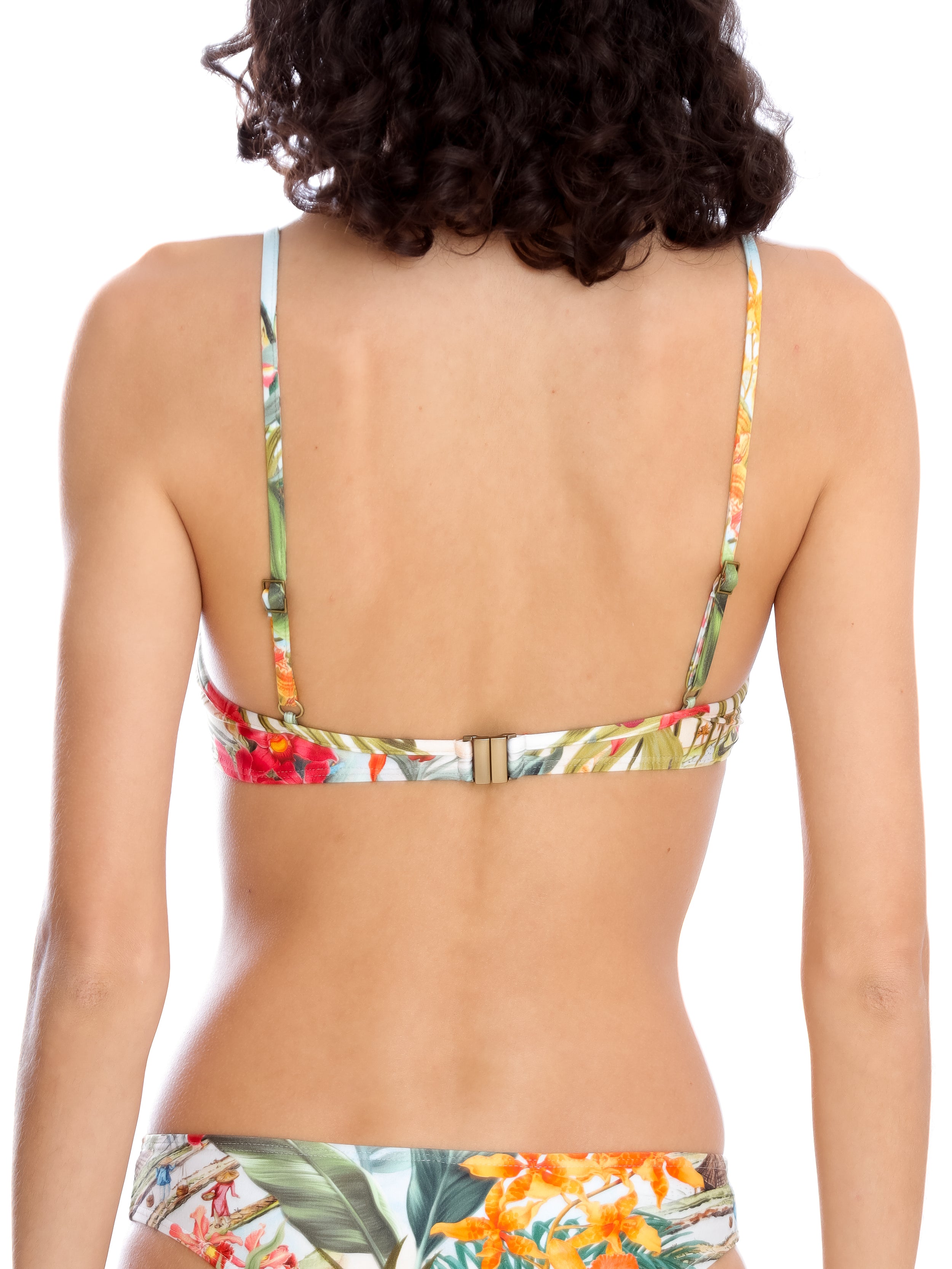 Fiji Foliage-Print Bikini Top Laos