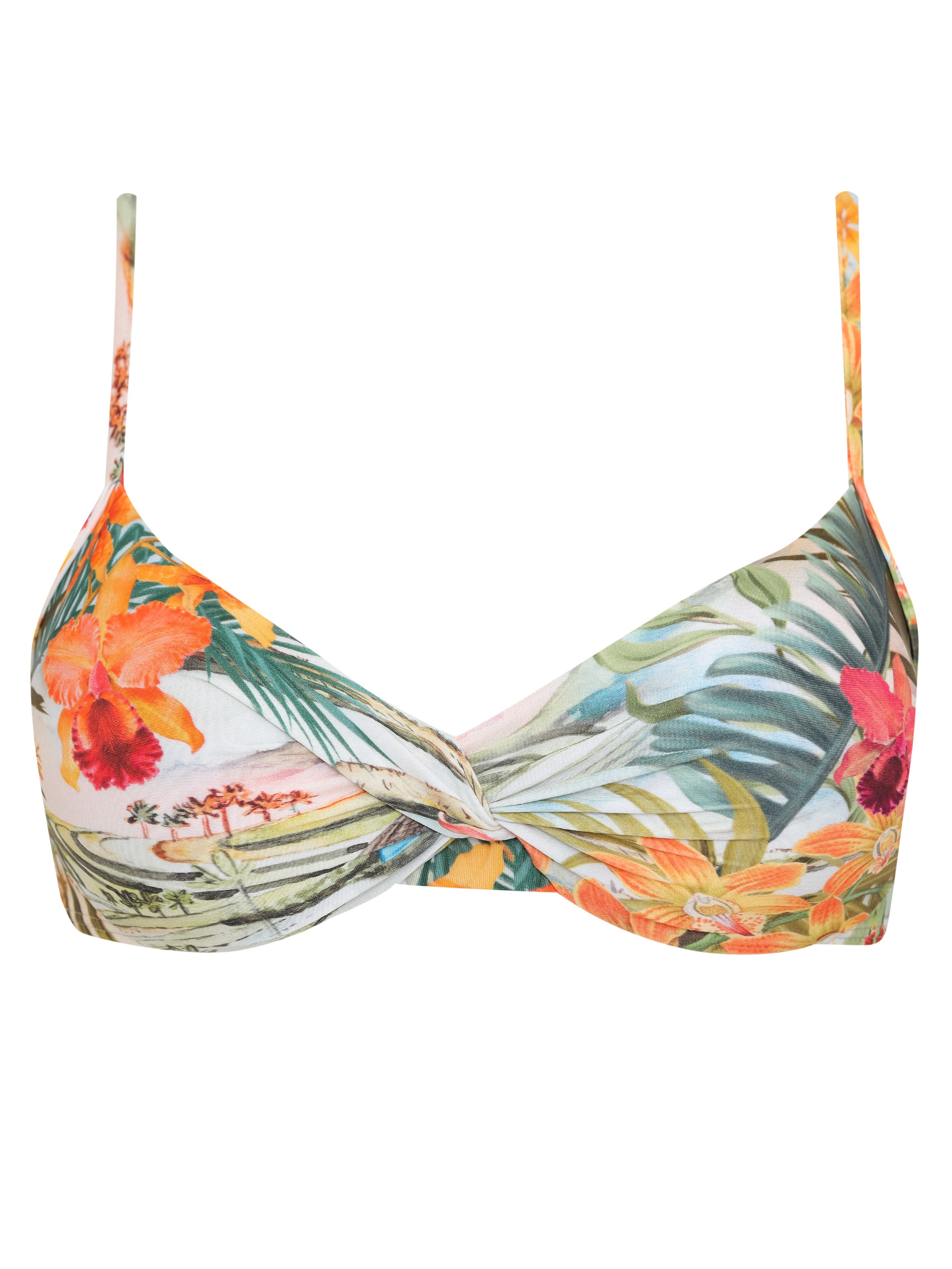 Cassis -Print Twisted Detail Bikini Top