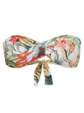 Hawaii Foliage-Print Twisted Detail Bikini Top Laos