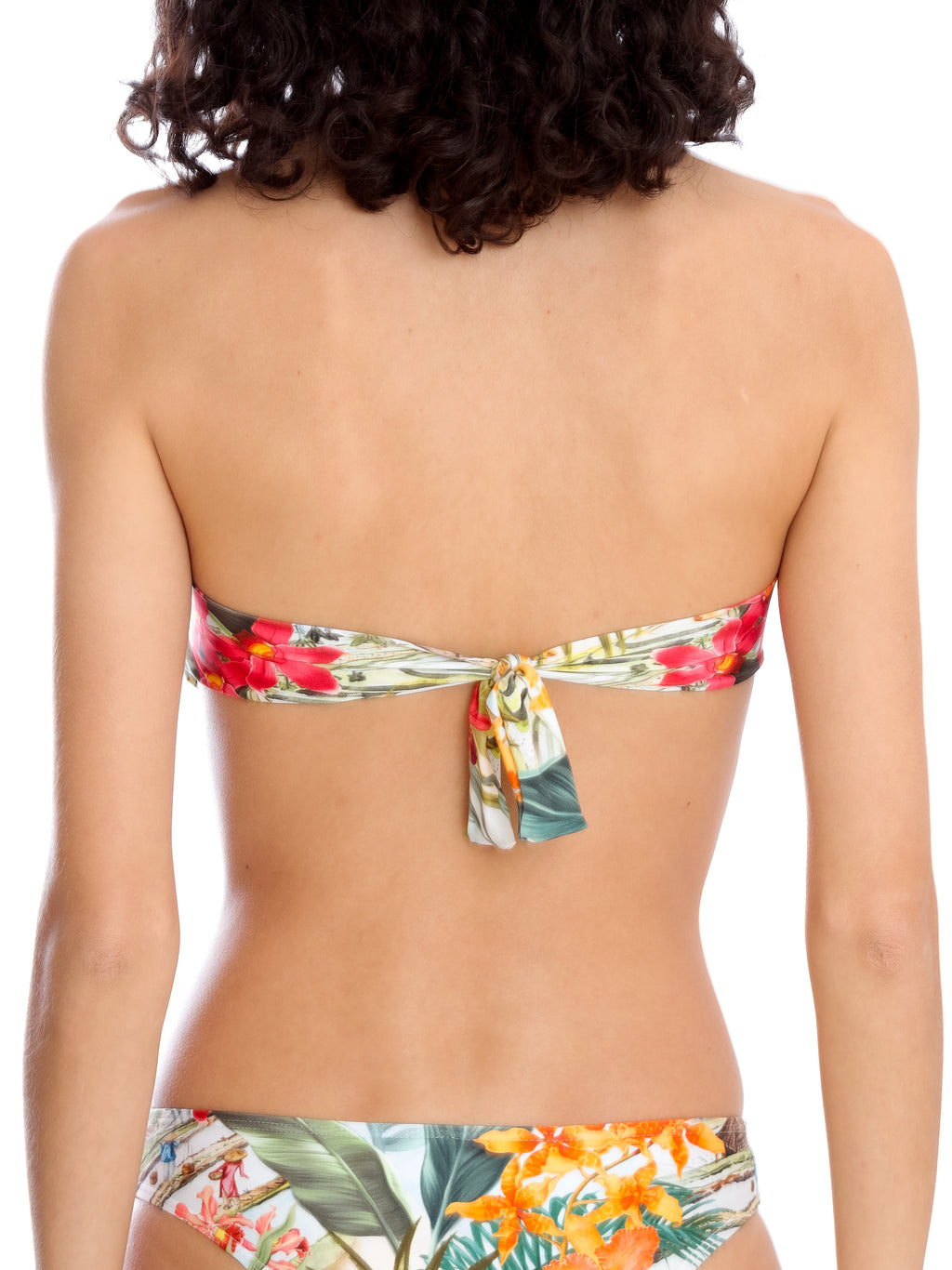 Hawaii Foliage-Print Twisted Detail Bikini Top Laos