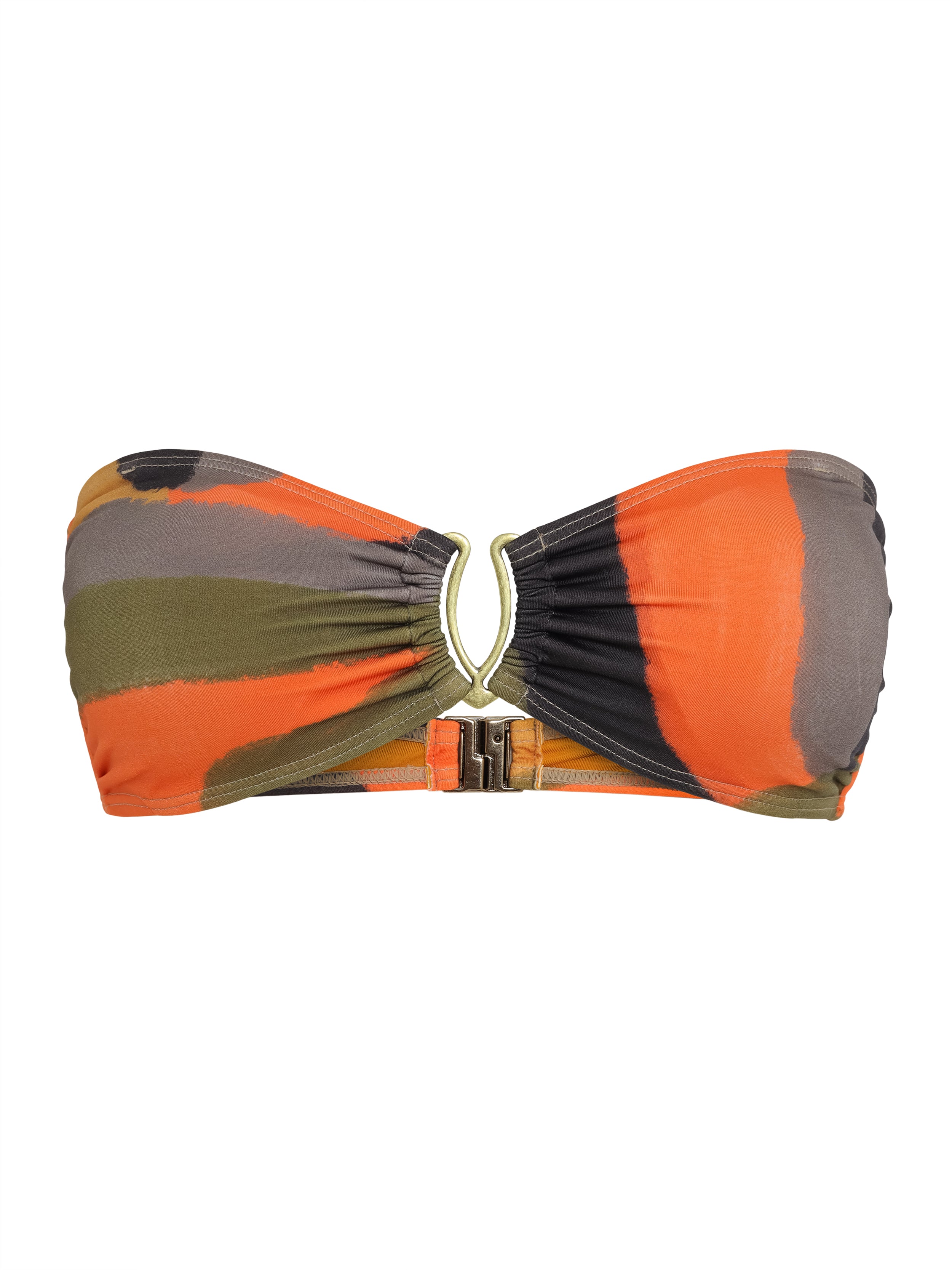 Mika Abstracte-Print Strapless Bikini Top