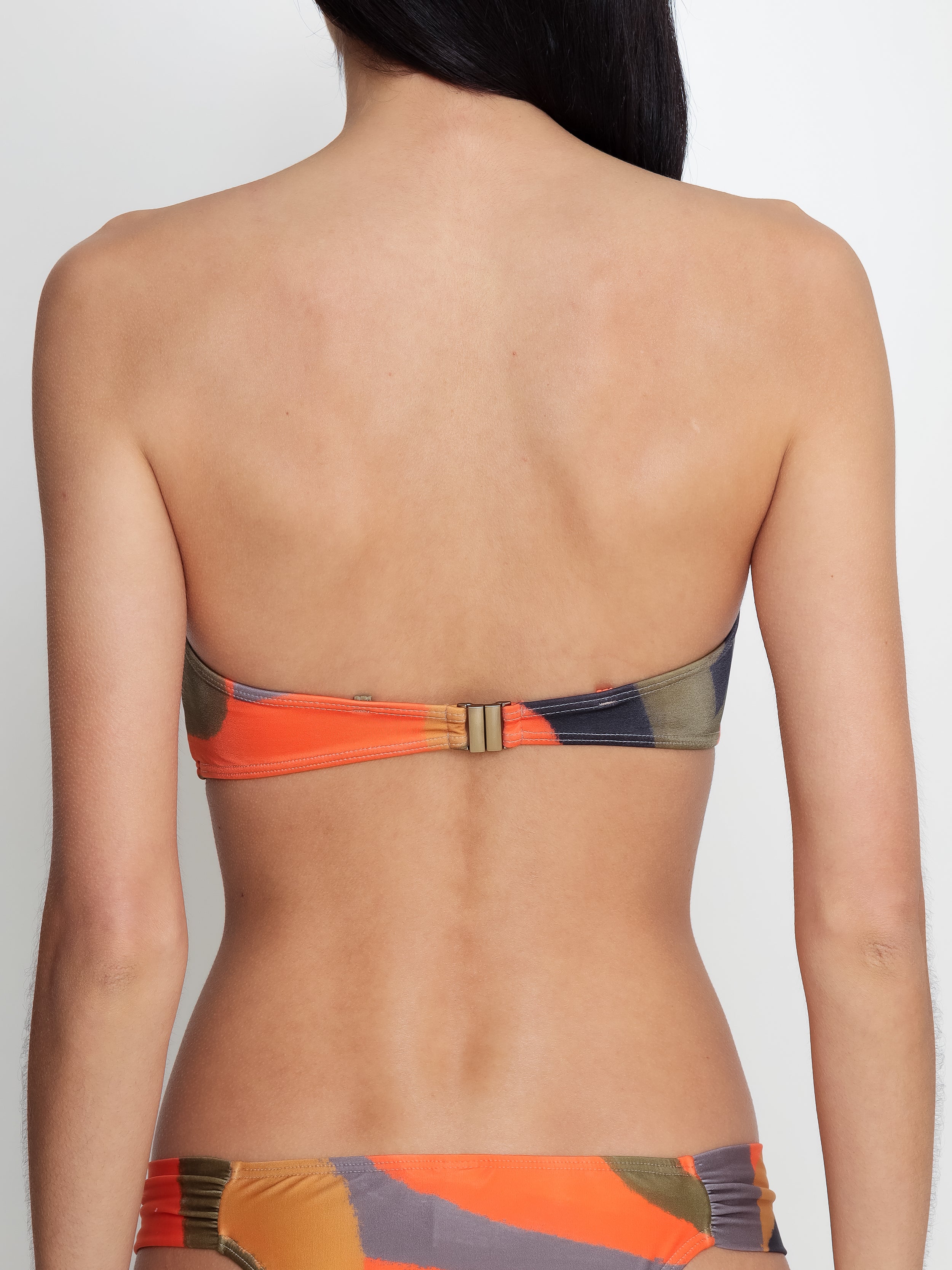 Mika Abstracte-Print Strapless Bikini Top