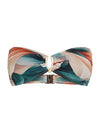 Mika Foliage-Print Strapless Bikini Top Amazonas