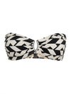 Mika Geometric-Print Strapless Bikini Top Zaya