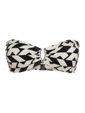 Mika Geometric-Print Strapless Bikini Top