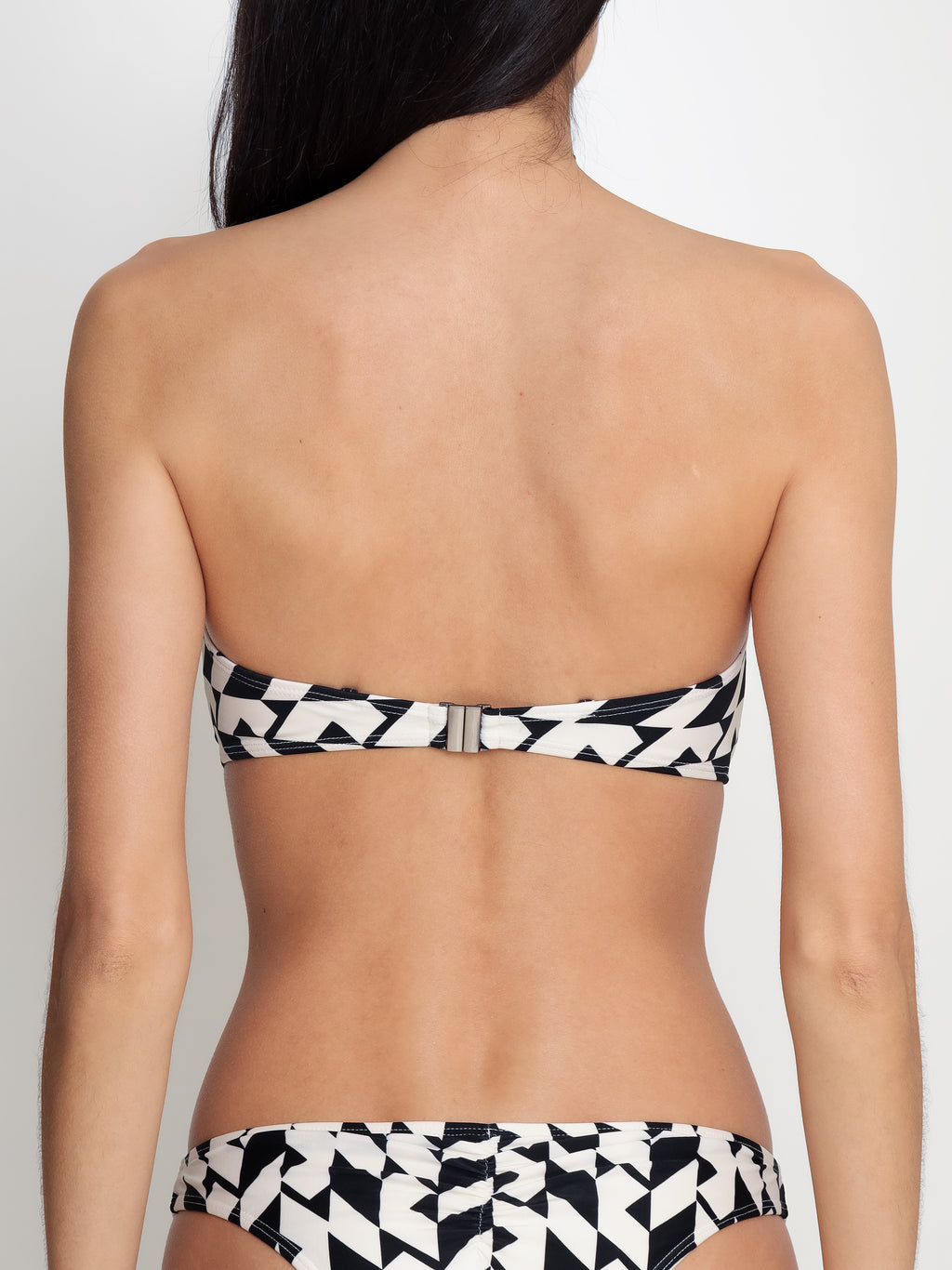 Mika Geometric-Print Strapless Bikini Top