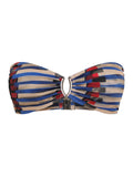Mika Graphic-Print Strapless Bikini Top