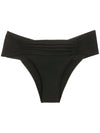 Jasper Black Plain Ruched Bikini Bottoms