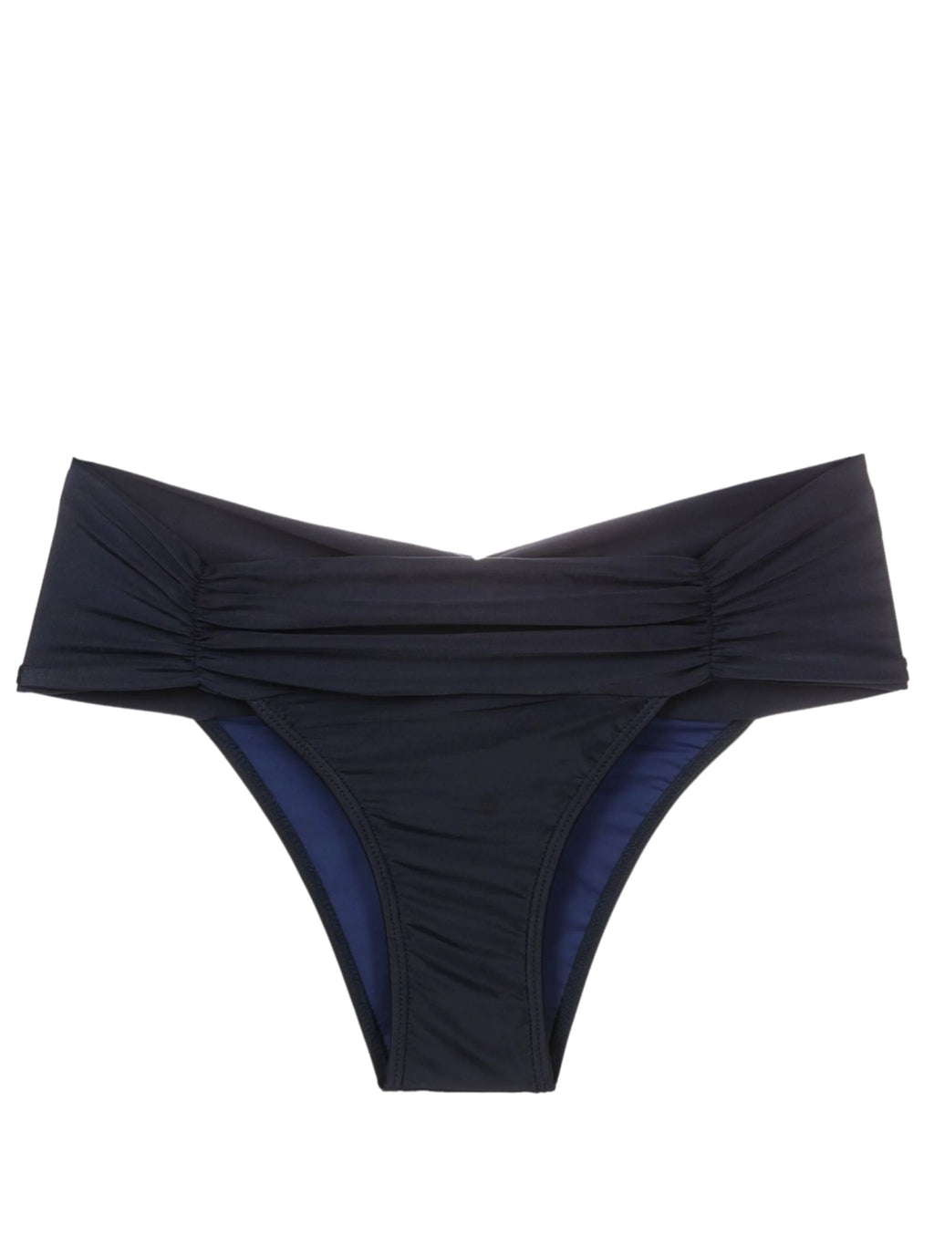 Jasper Blue Plain Ruched Bikini Bottoms