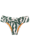 Jasper Abstract-Print Printed Ruched Bikini Bottoms Maori