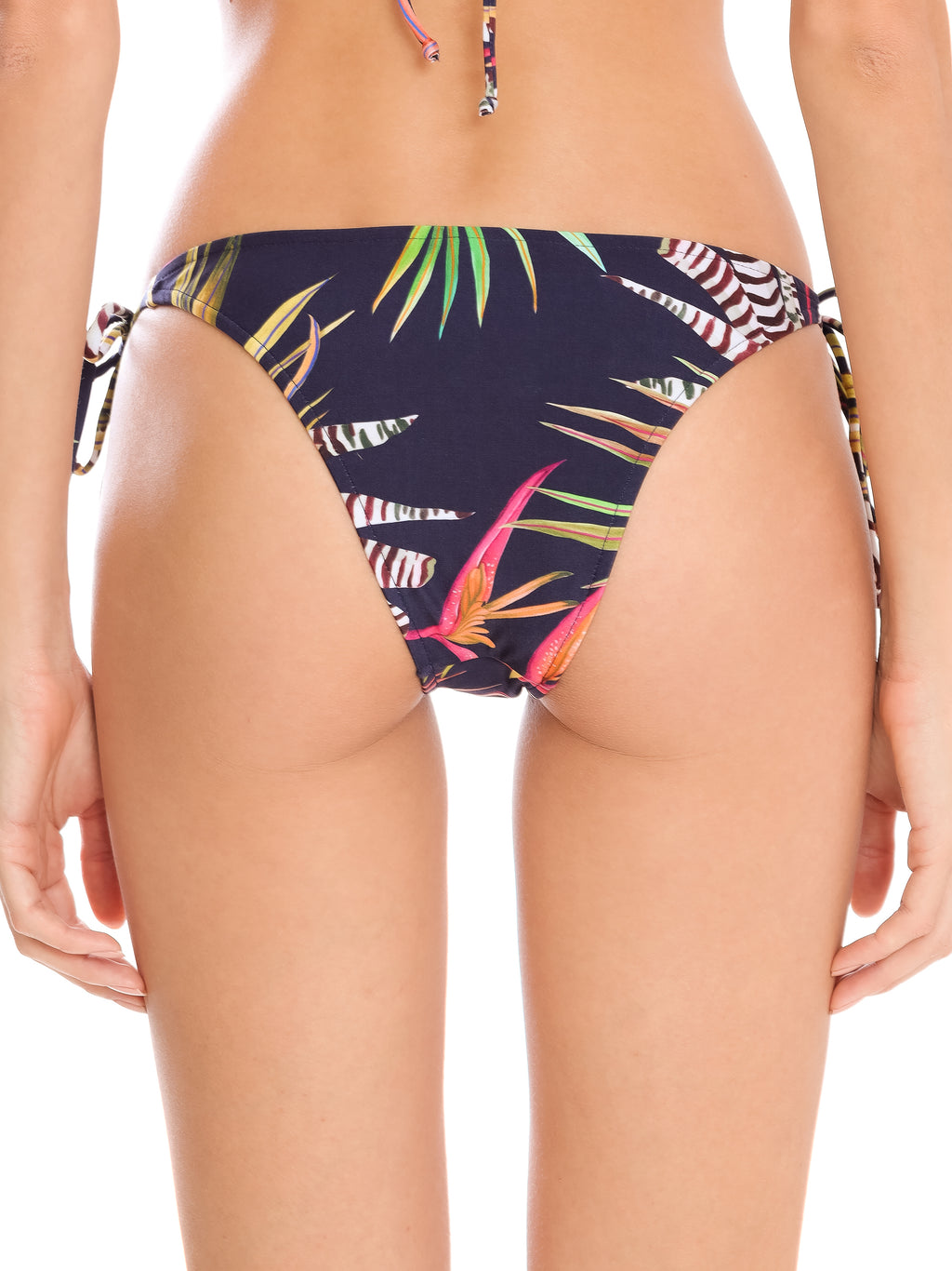 Jasper Foliage-Print Printed Ruched Bikini Bottoms