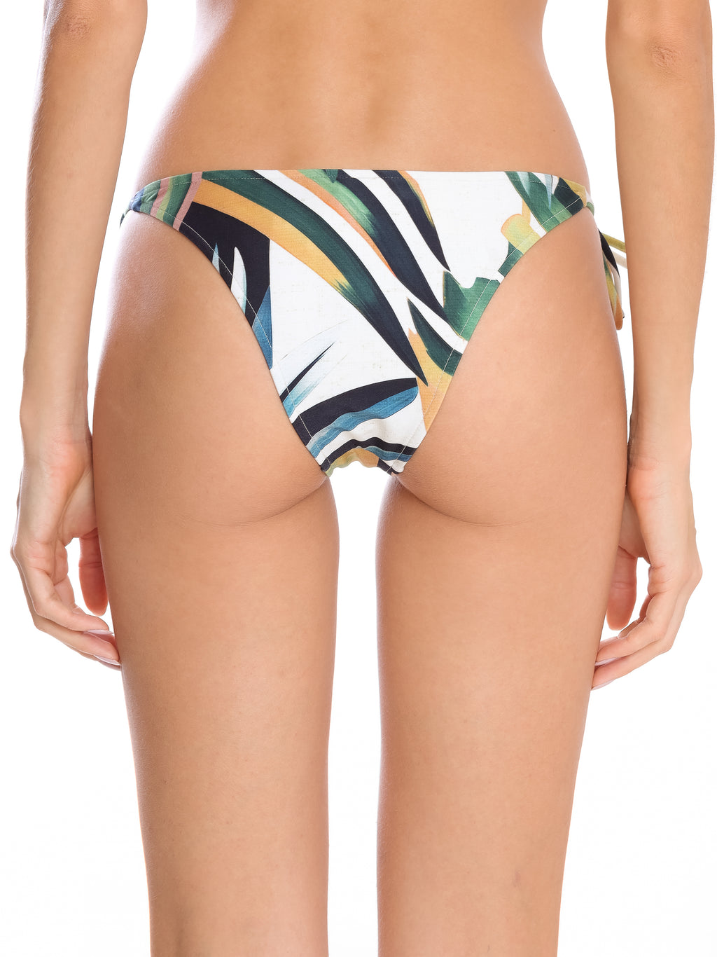 Asteca Foliage-Print Bikini Bottoms