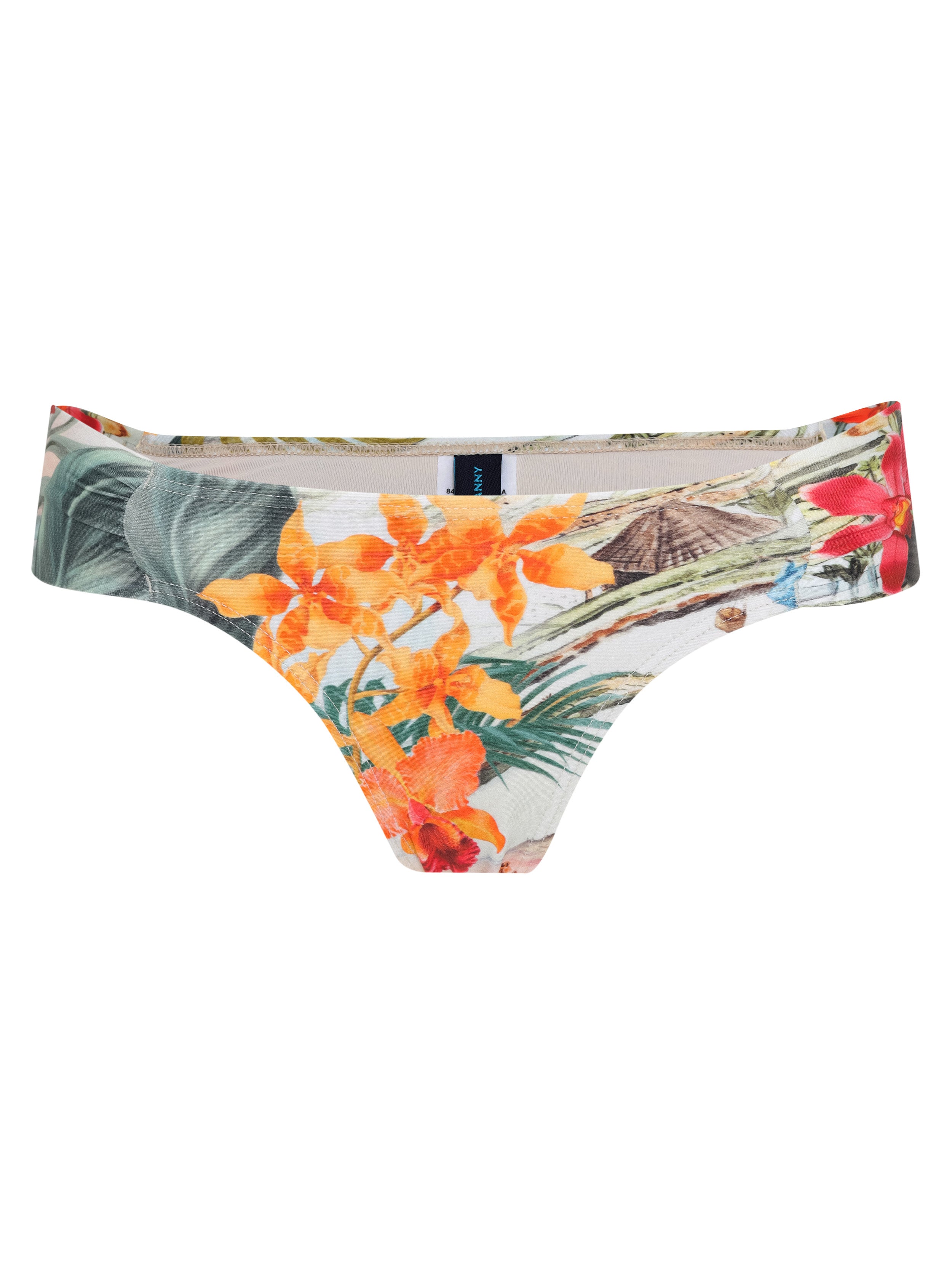 Biarritz Foliage-Print Printed Ruched Bikini Bottom Laos