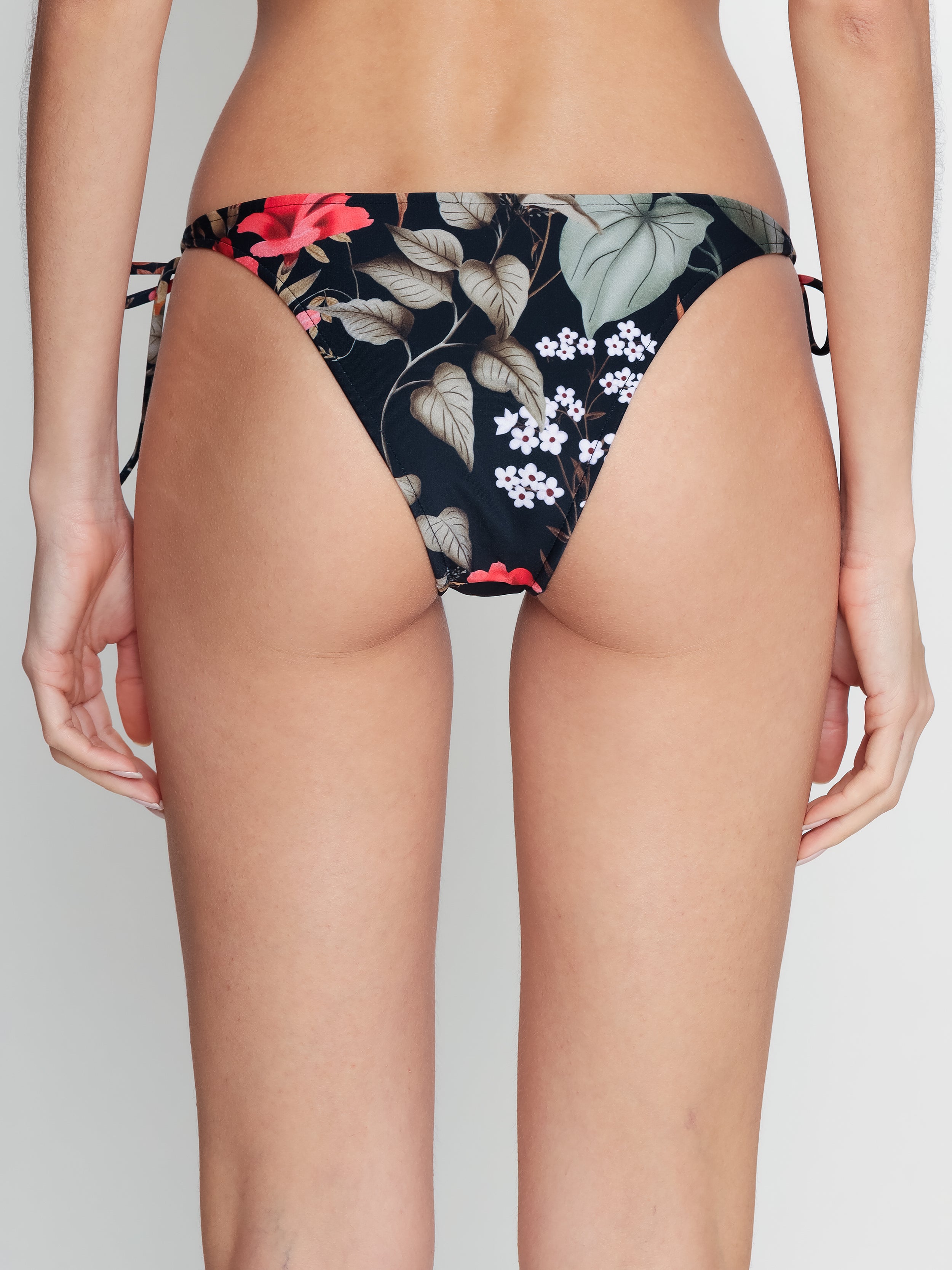 Asteca Floral-Print Bikini Bottoms Orvalho