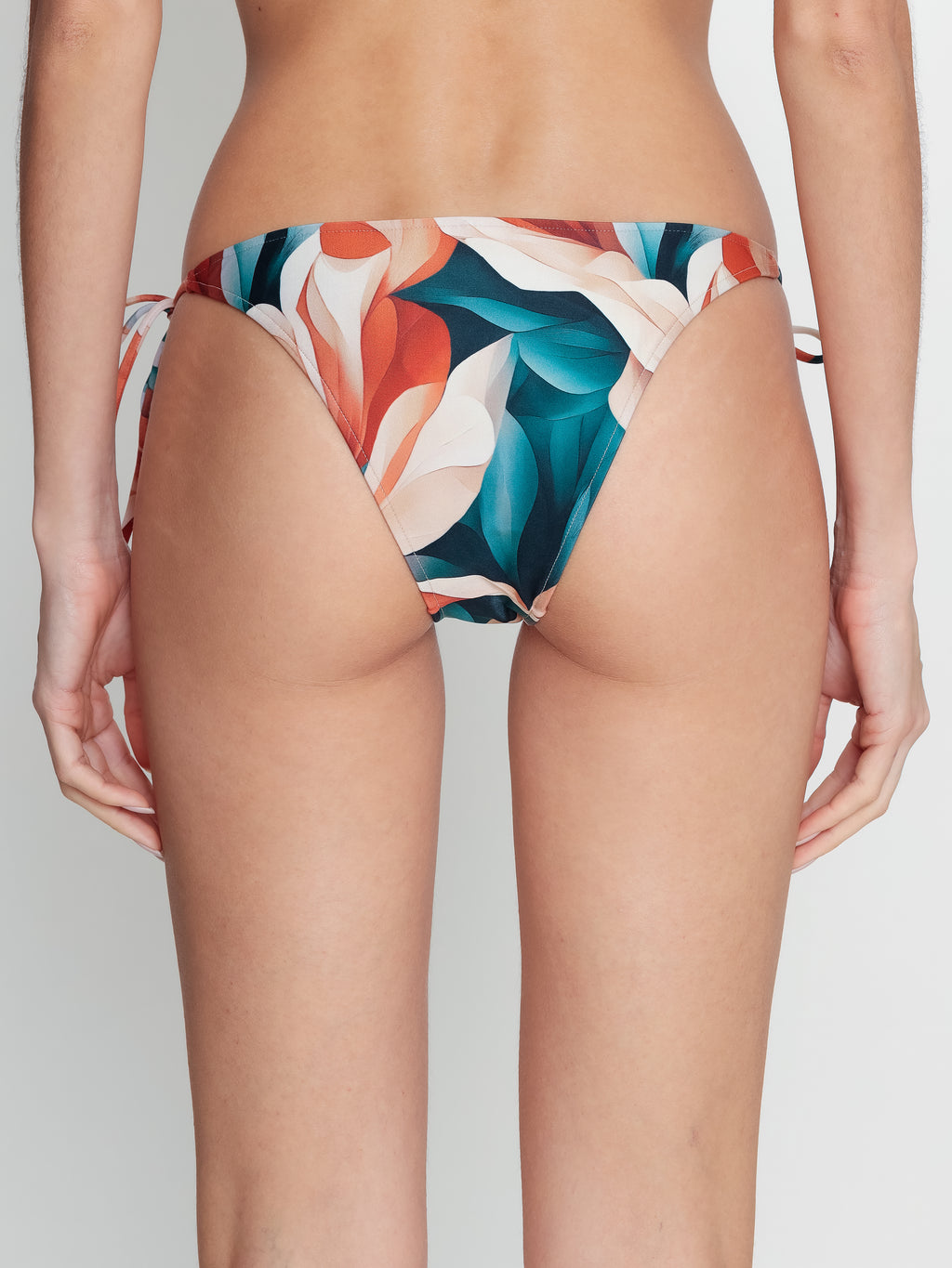 Asteca Foliage-Print Bikini Bottoms