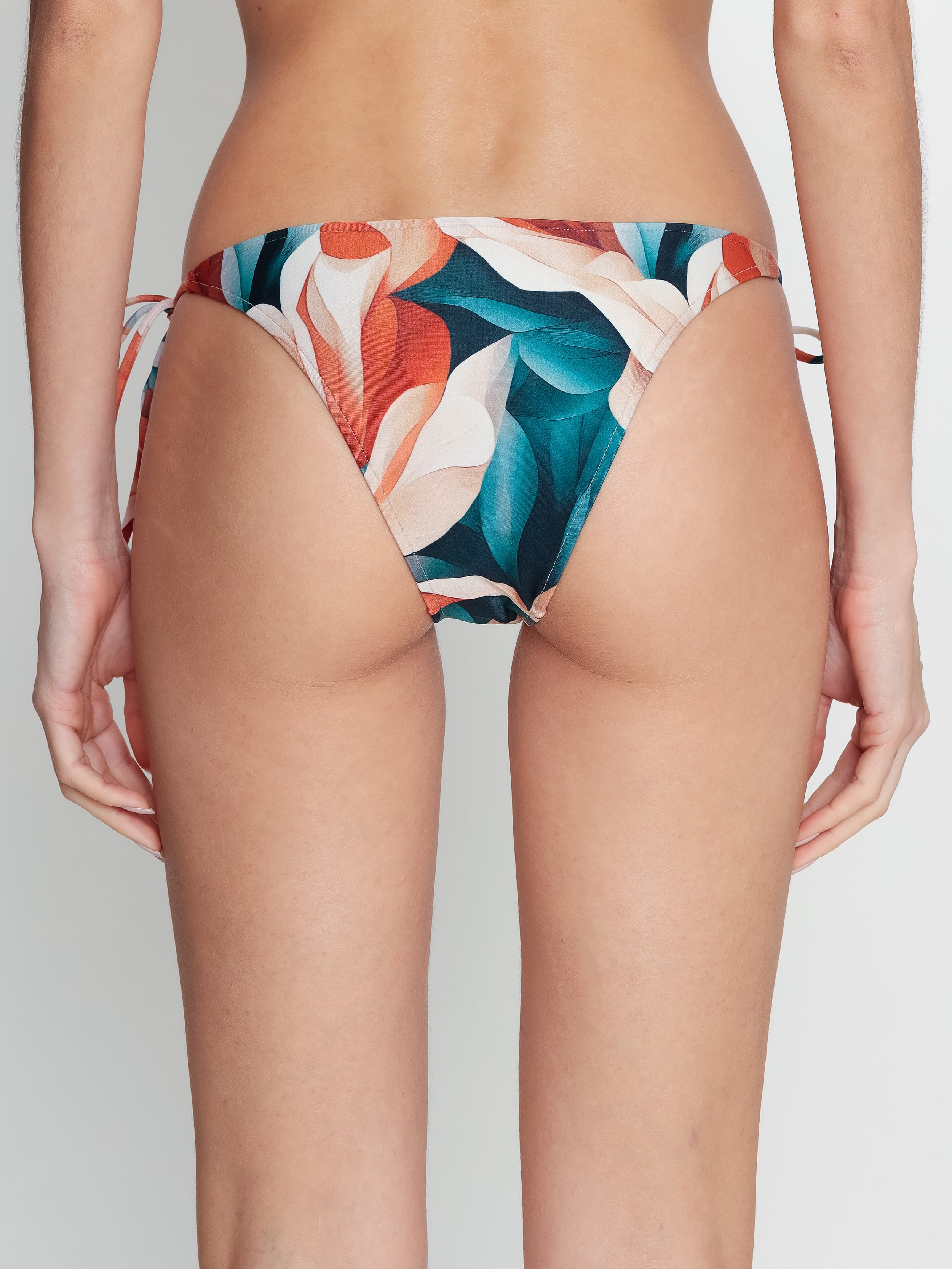 Asteca Foliage-Print Bikini Bottoms