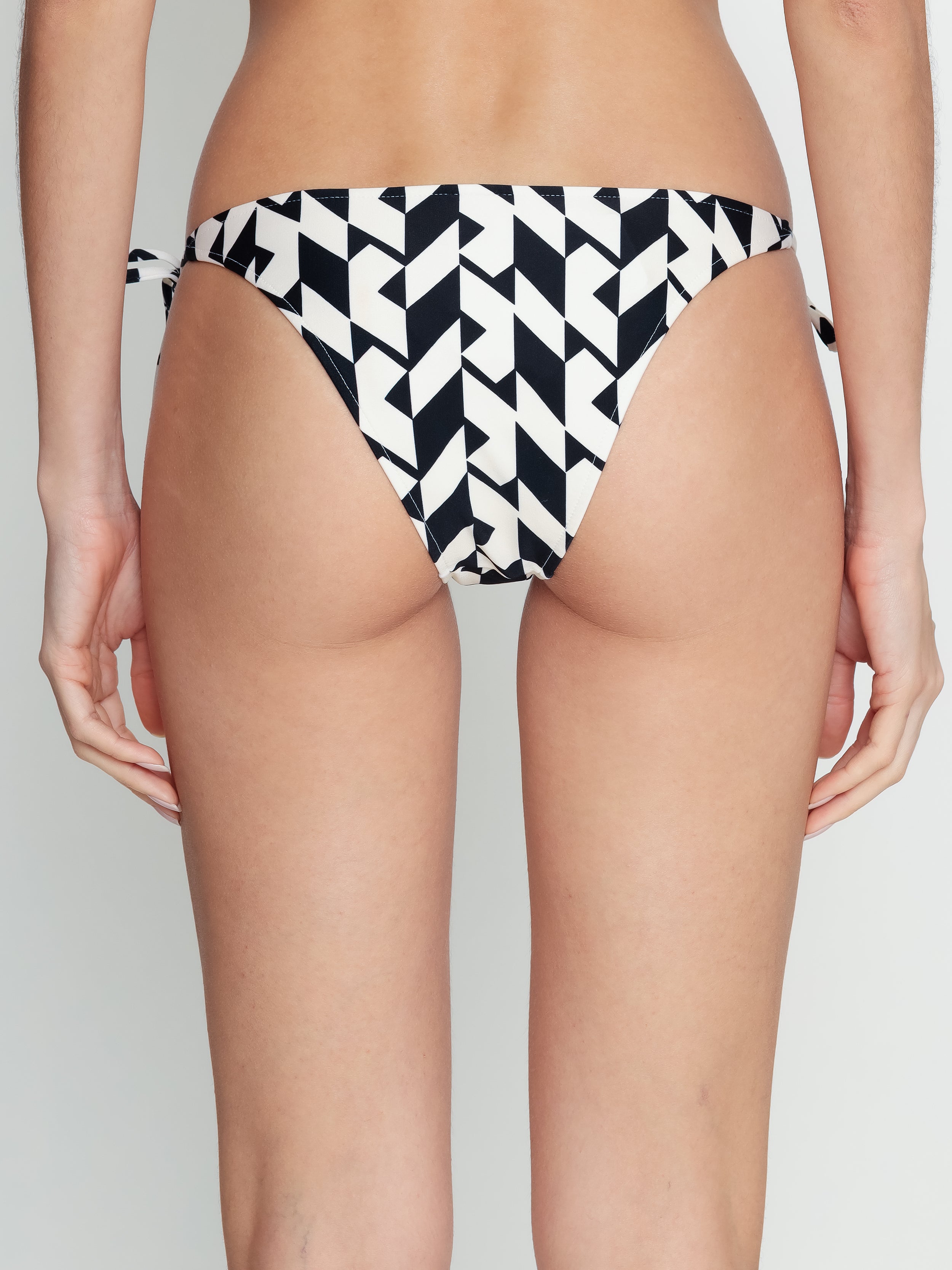 Asteca Geometric-Print Bikini Bottoms
