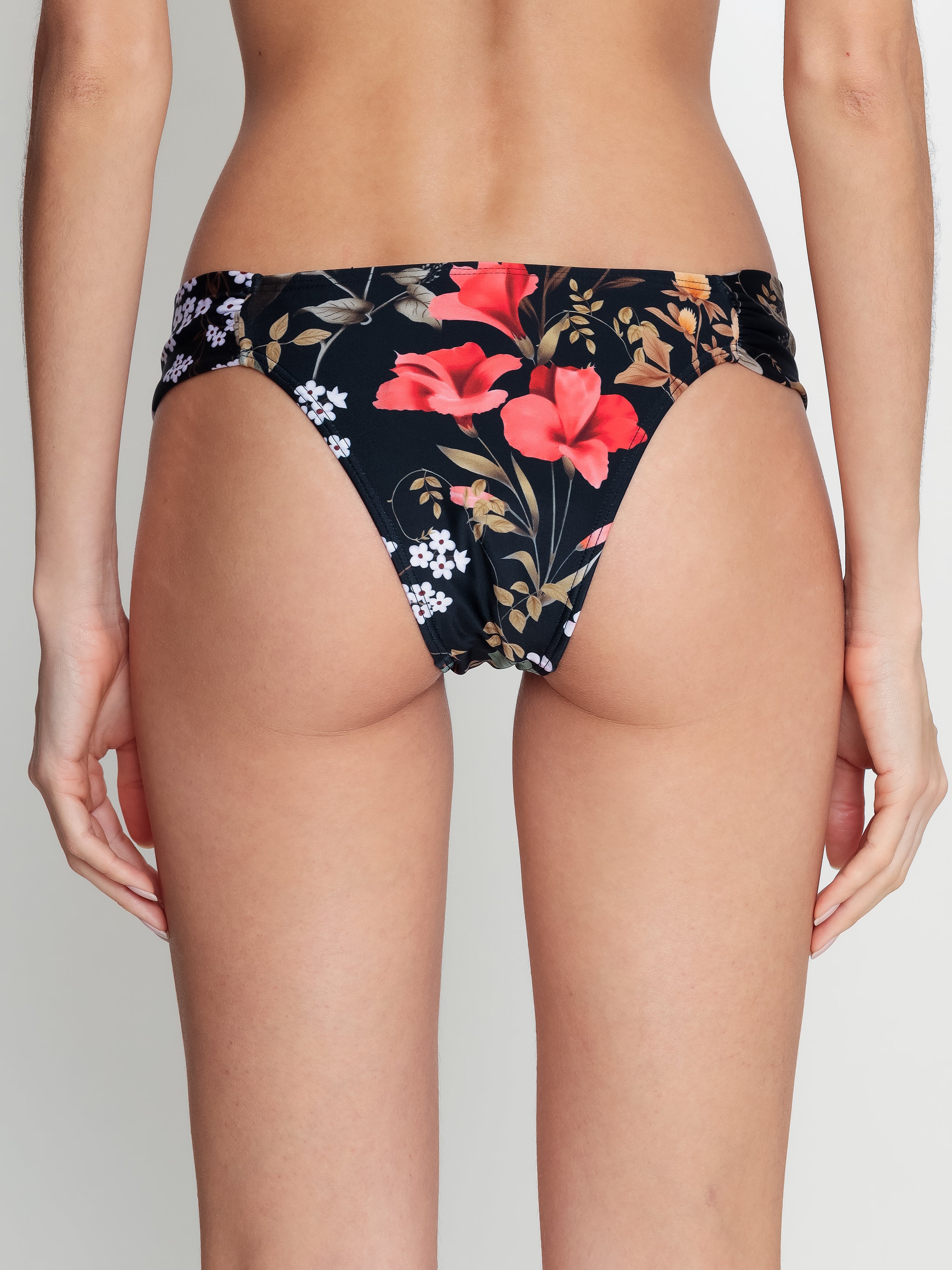 Biarrtiz Foliage-Print Printed Ruched Bikini Bottoms Orvalho