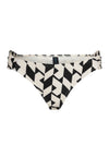 Biarritz Geometric-Print Printed Ruched Bikini Bottom Zaya
