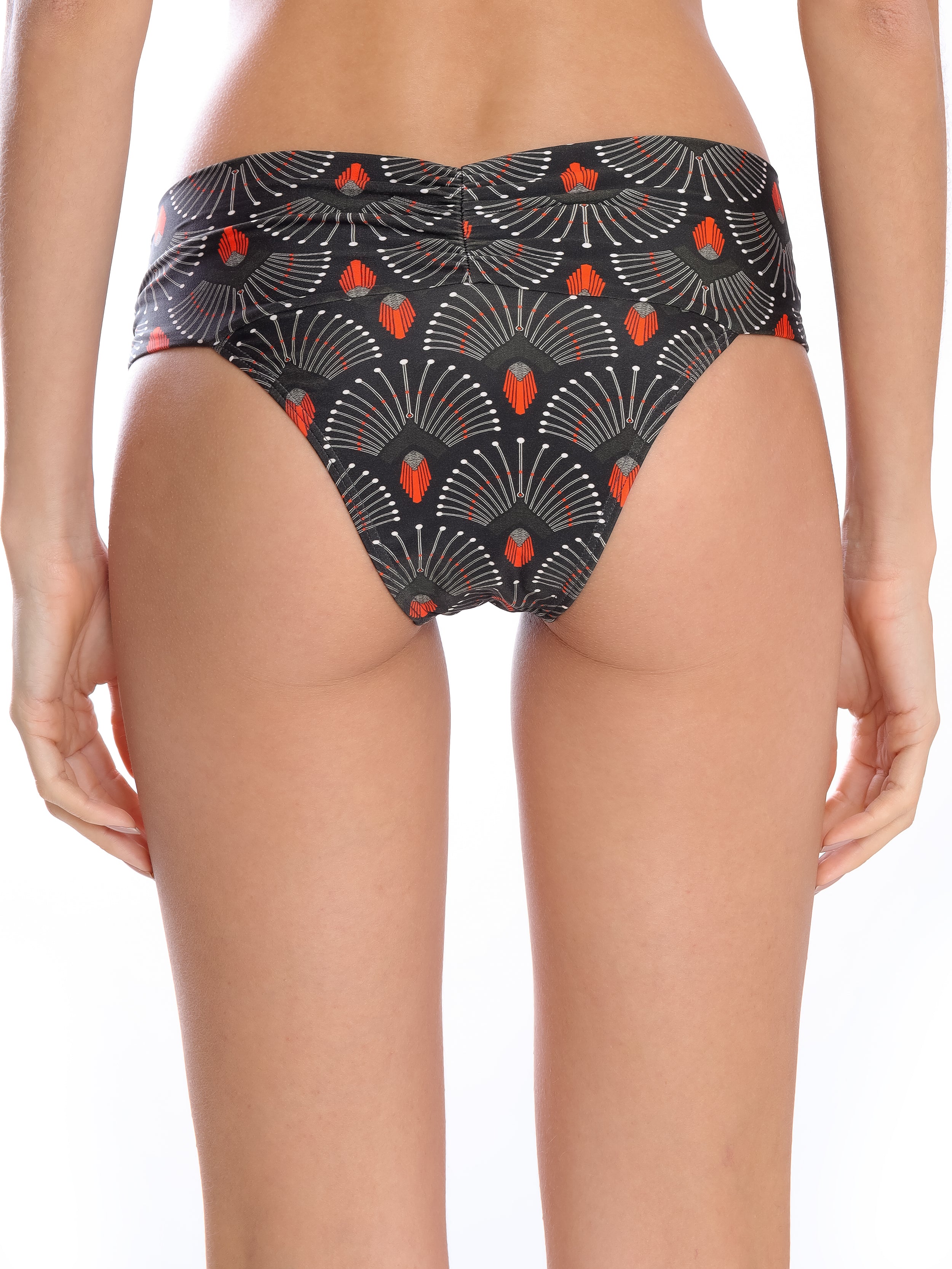 Jasper -Print Printed Ruched Bikini Bottoms