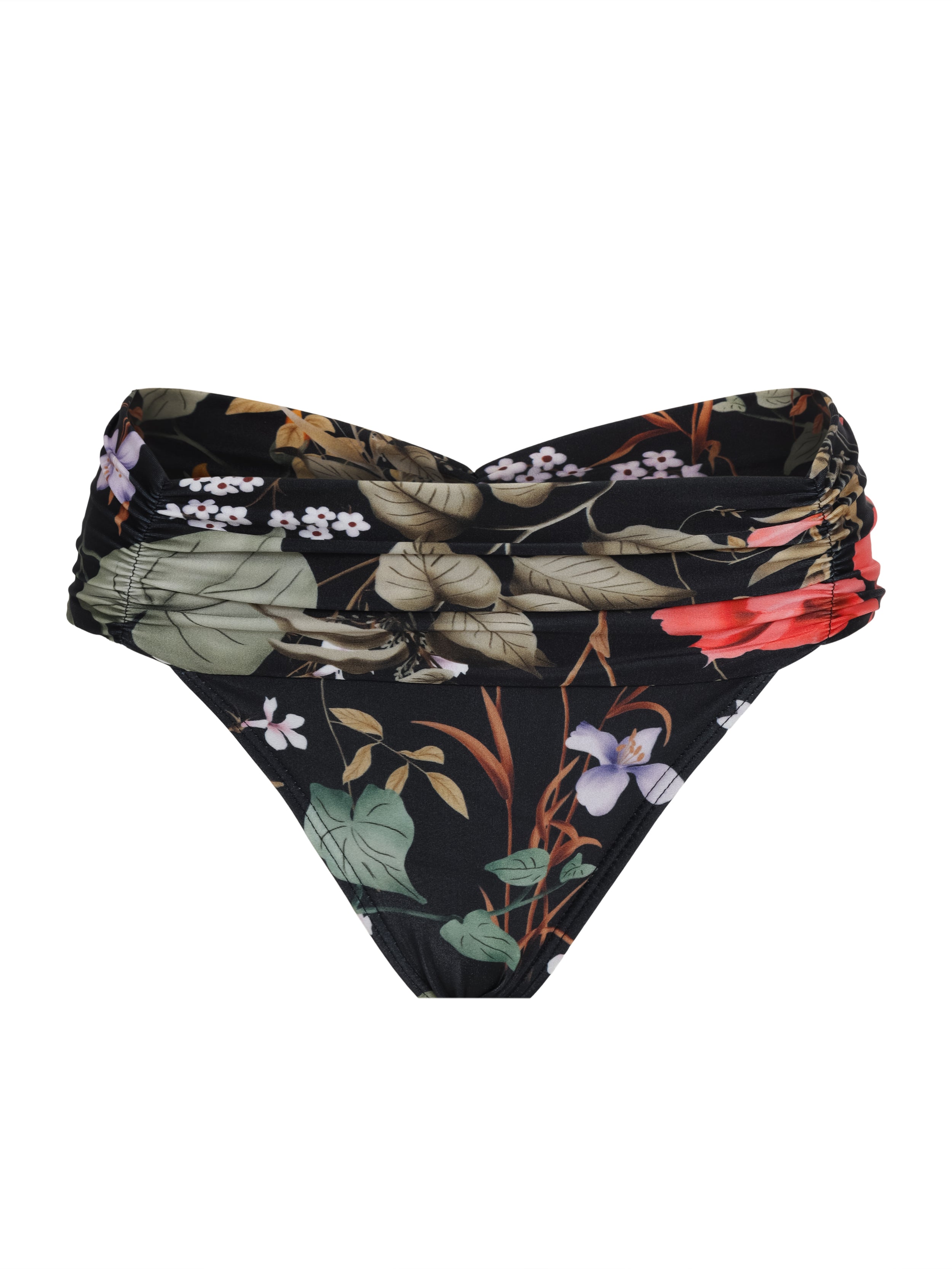 Jasper Floral-Print Printed Ruched Bikini Bottoms Orvalho