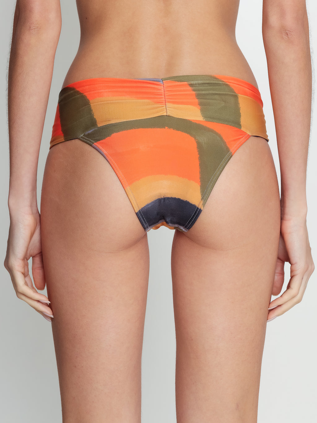 Jasper Abstracte-Print Printed Ruched Bikini Bottoms