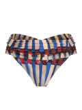Jasper Graphic-Print Ruched Bikini Bottoms