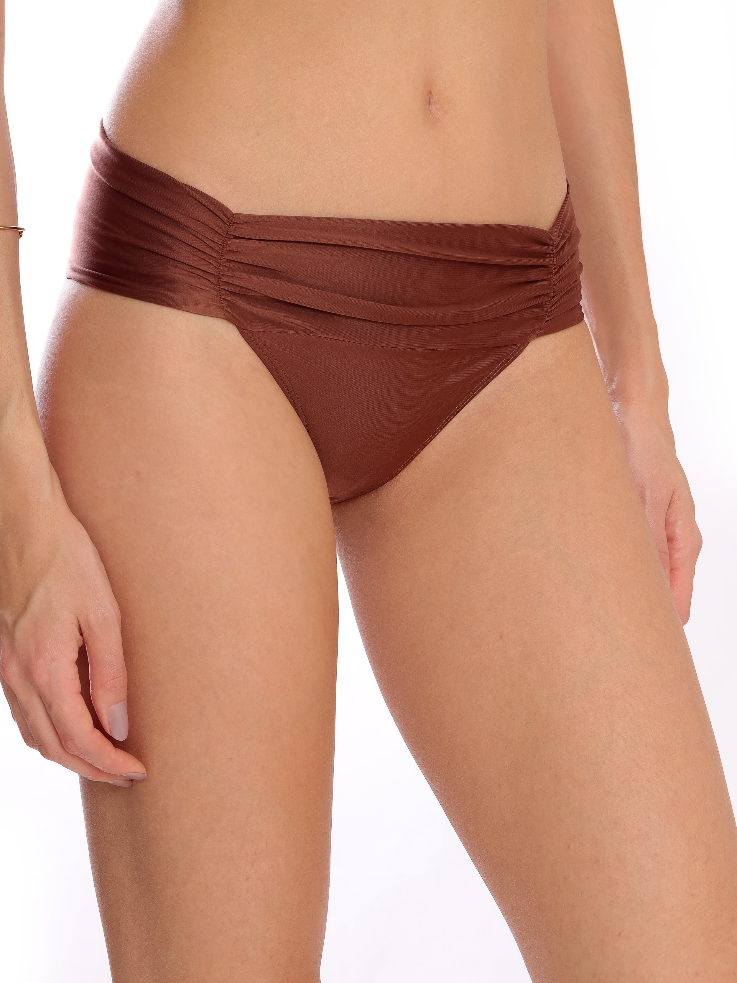 Jasper Brown Plain Ruched Bikini Bottoms