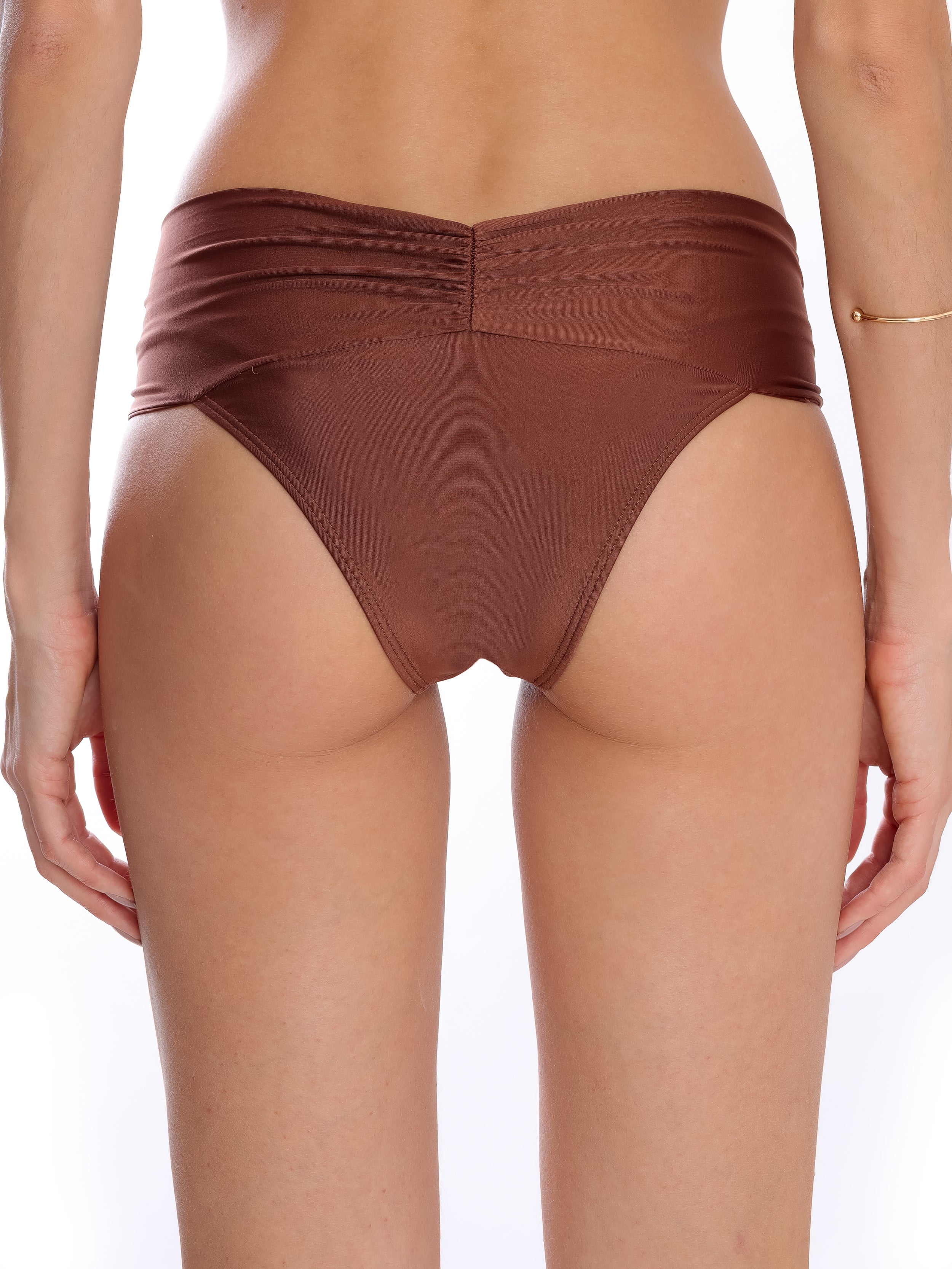 Jasper Brown Plain Ruched Bikini Bottoms