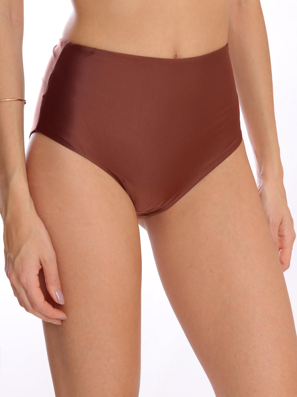 Violeta Brown Plain Hot Pant Bikini Bottoms