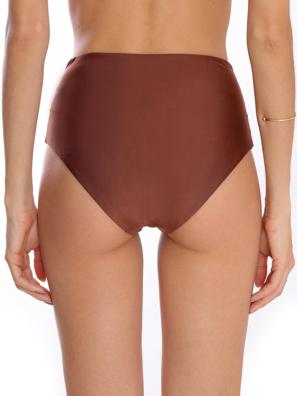 Violeta Brown Plain Hot Pant Bikini Bottoms