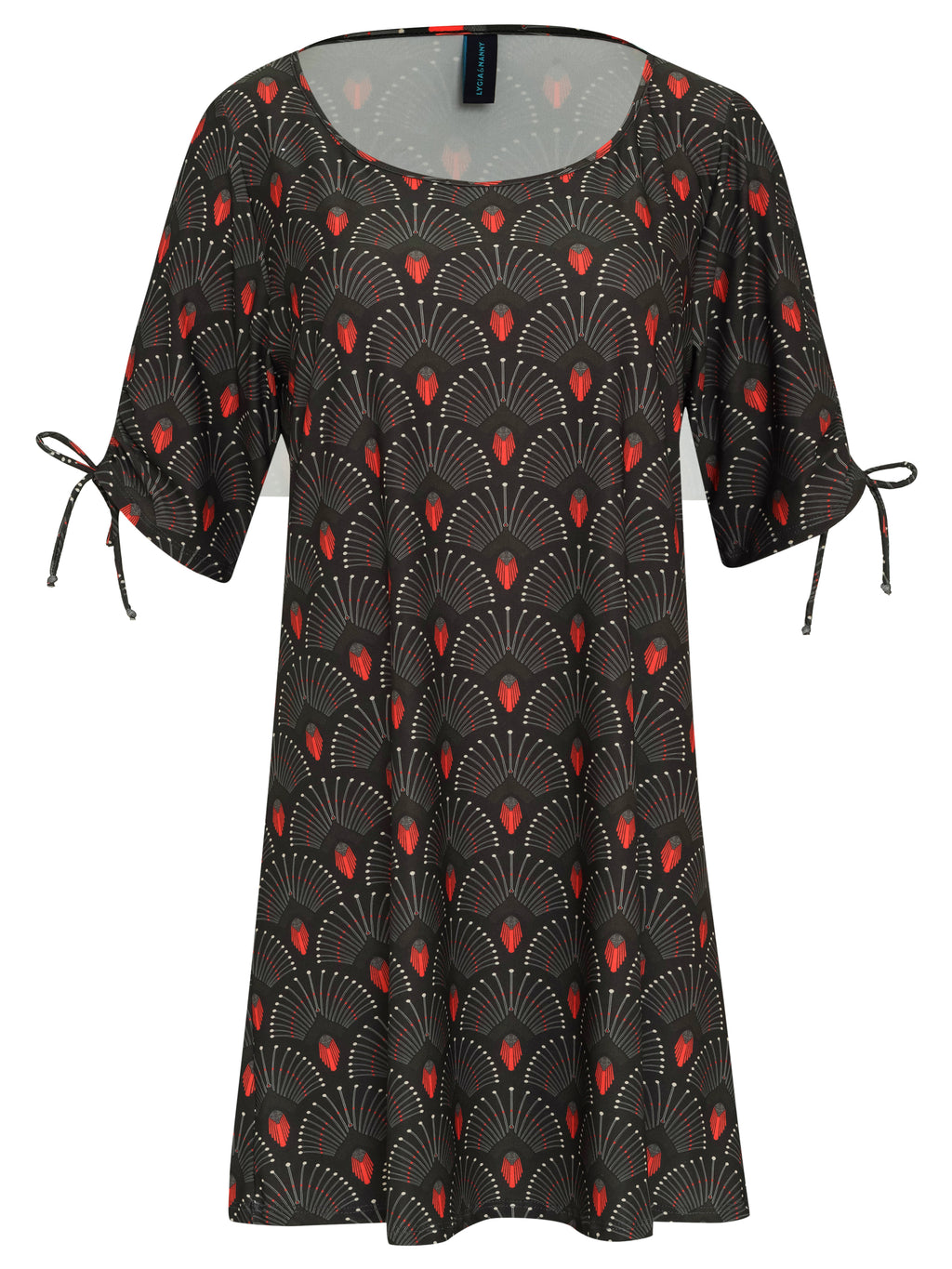 Batuira Geometric-Print Dress Cocar