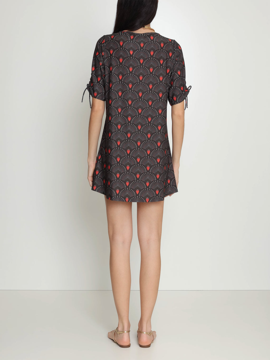 Batuira Geometric-Print Dress Cocar
