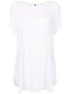 Allat White Plain Cold-Shoulder Minidress
