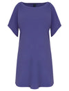Allat Purple Plain Cold-Shoulder Minidress
