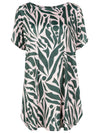 Allat Abstracte-Print Cold-Shoulder Minidress Maori