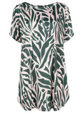 Allat Abstracte-Print Cold-Shoulder Minidress Maori
