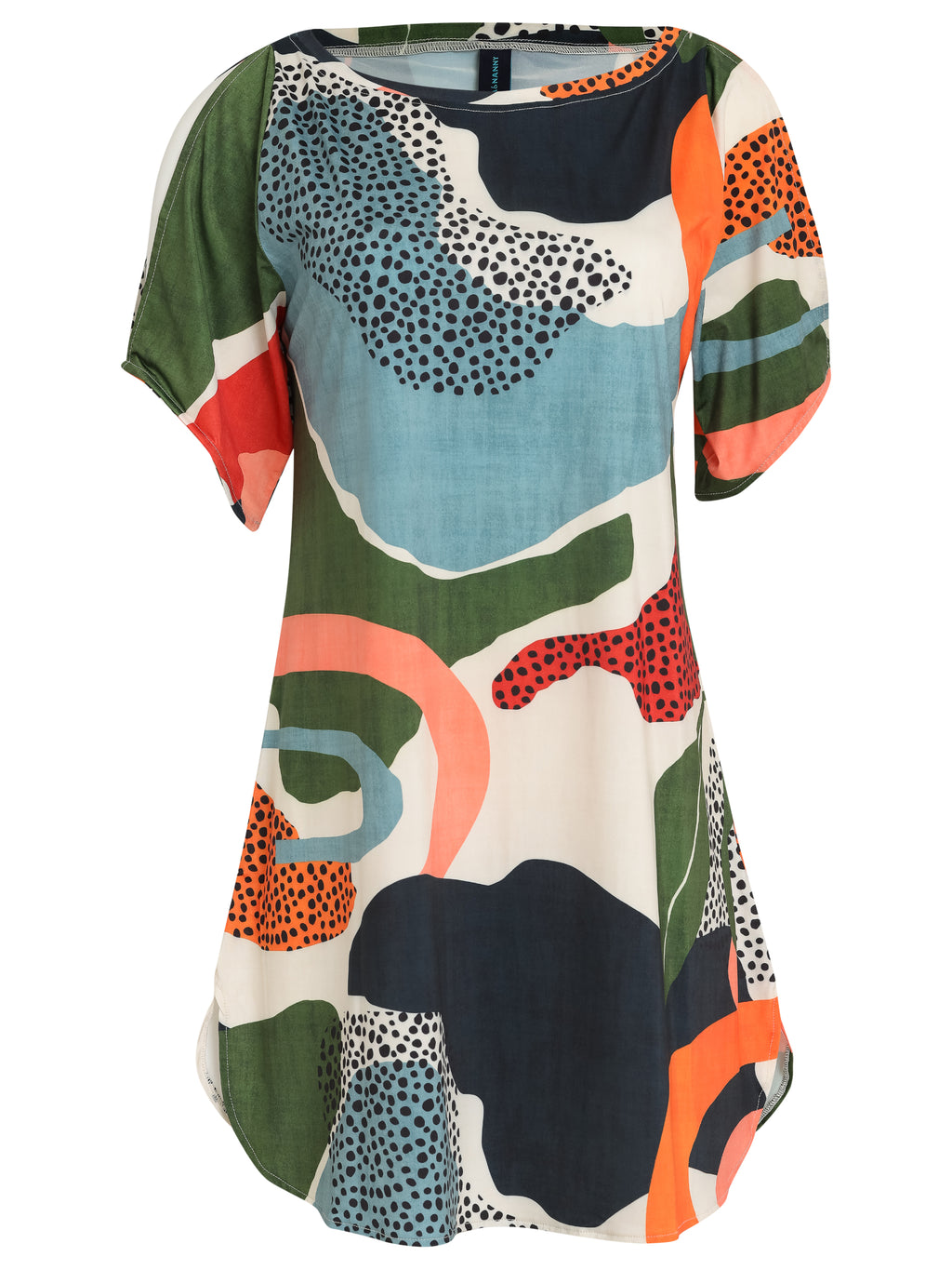Allat Abstracte-Print Cold-Shoulder Minidress Bima